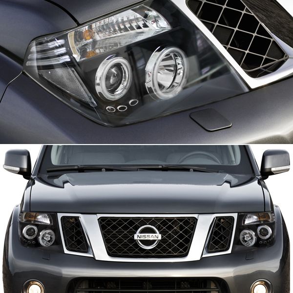 Pair Nissan Navara D40 / Pathfinder R51 CCFL Black Housing Projector